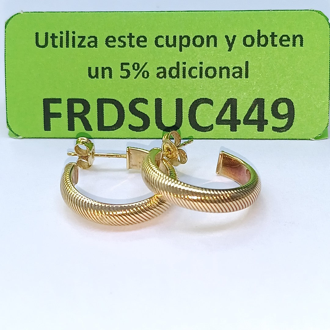 ARRACADAS PAR ORO 14 K 1.8 GRMS (SEMINUEVO)
