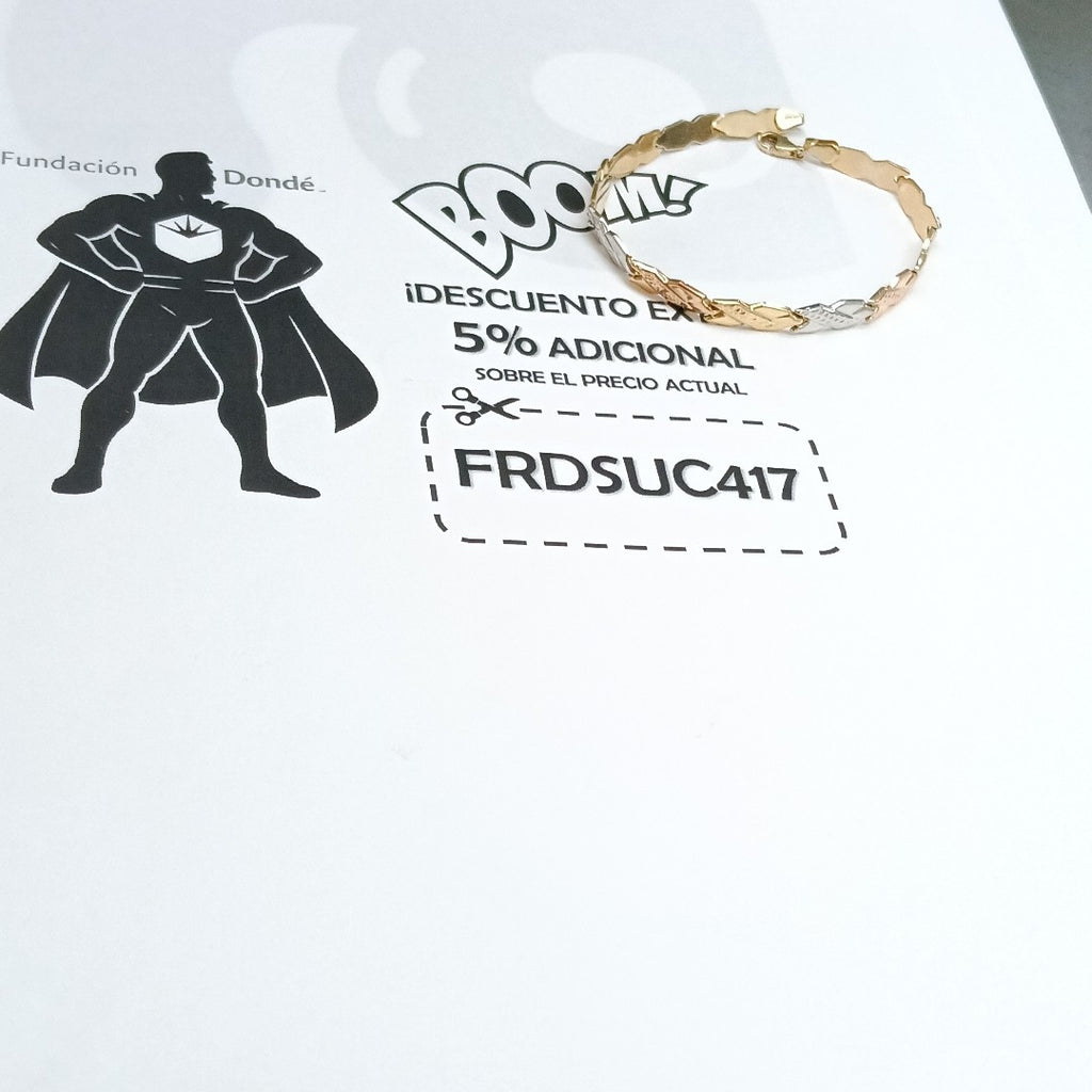 PULSERA ORO, RODIADO 14 K 4.2 GRMS (SEMINUEVO)