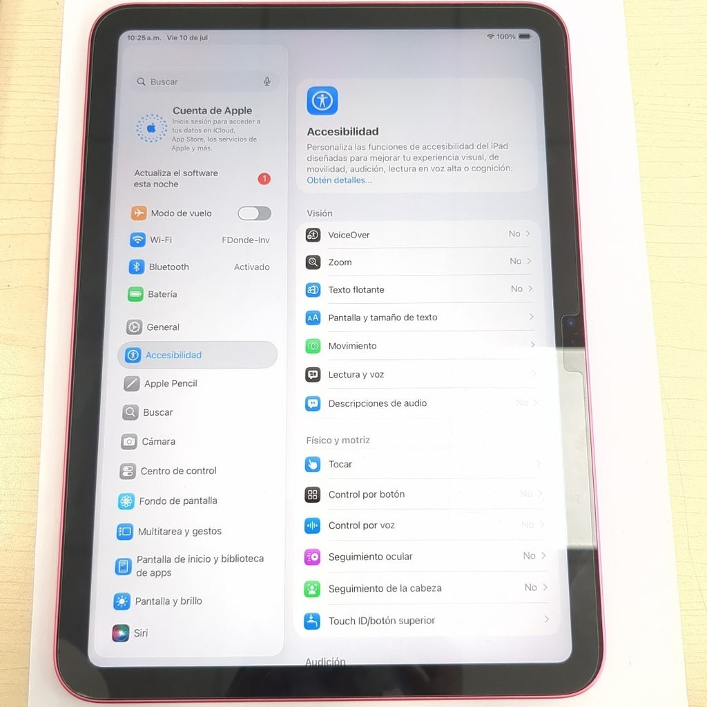 TABLETA APPLE IPAD 10 A2696 256 GB 4 GB RAM (SEMINUEVO)