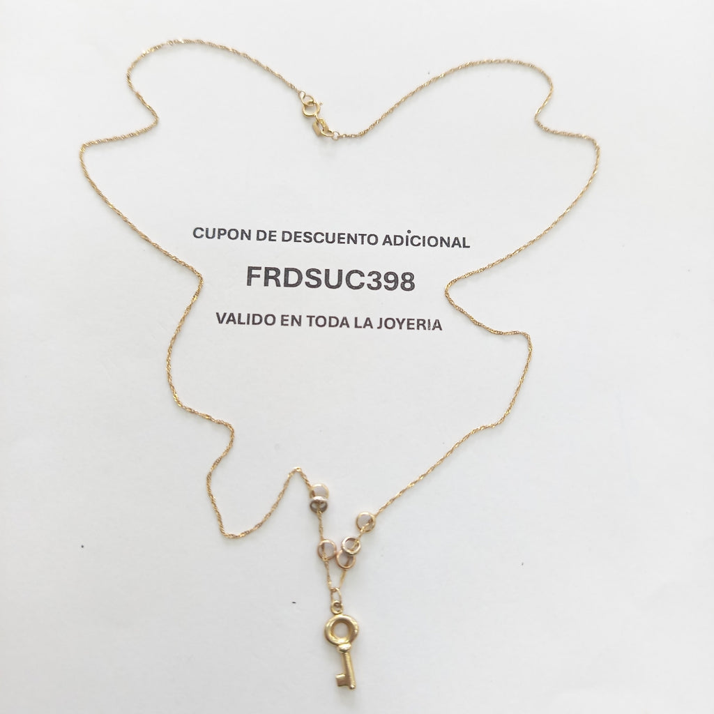 CADENA, DIJE ORO 14 K 1.5 GRMS (SEMINUEVO)