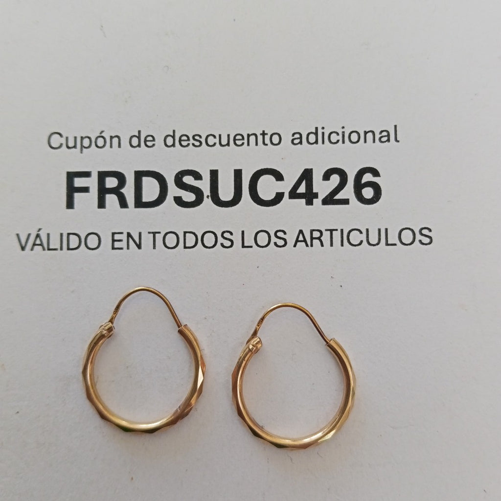 ARETES PAR ORO 14 K 1.4 GRMS (SEMINUEVO)
