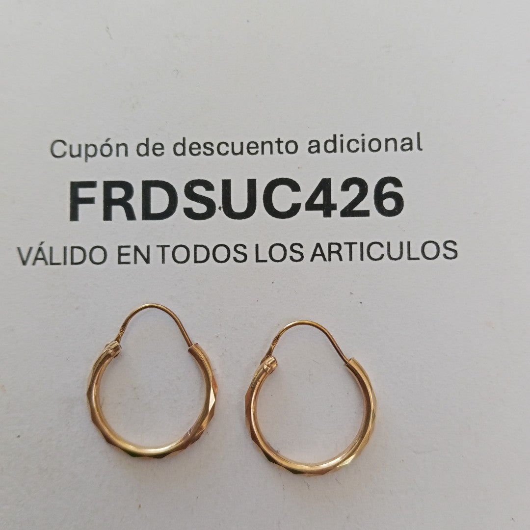 ARETES PAR ORO 14 K 1.4 GRMS (SEMINUEVO)