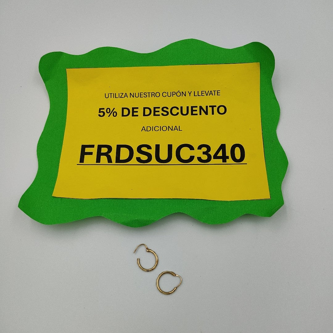 ARRACADAS PAR ORO 14 K 0,80 GRMS (SEMINUEVO)