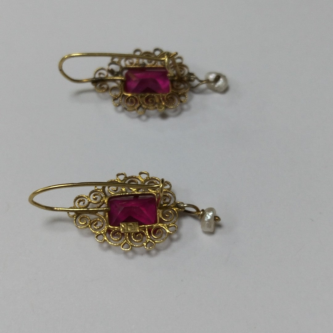 ARETES PAR ORO 8 K 2 GRMS (SEMINUEVO)