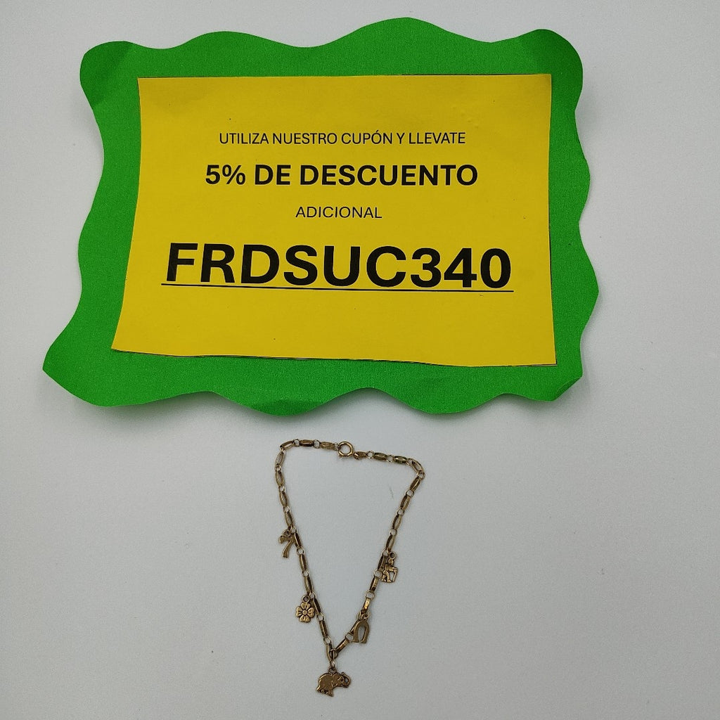 DIJE,PULSERA ORO 14 K 3,60 GRMS (SEMINUEVO)
