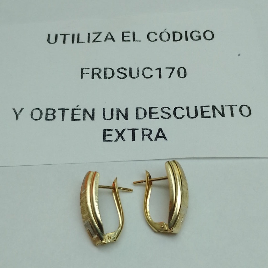 ARETES PAR ORO 14 K 2.9 GRMS (SEMINUEVO)