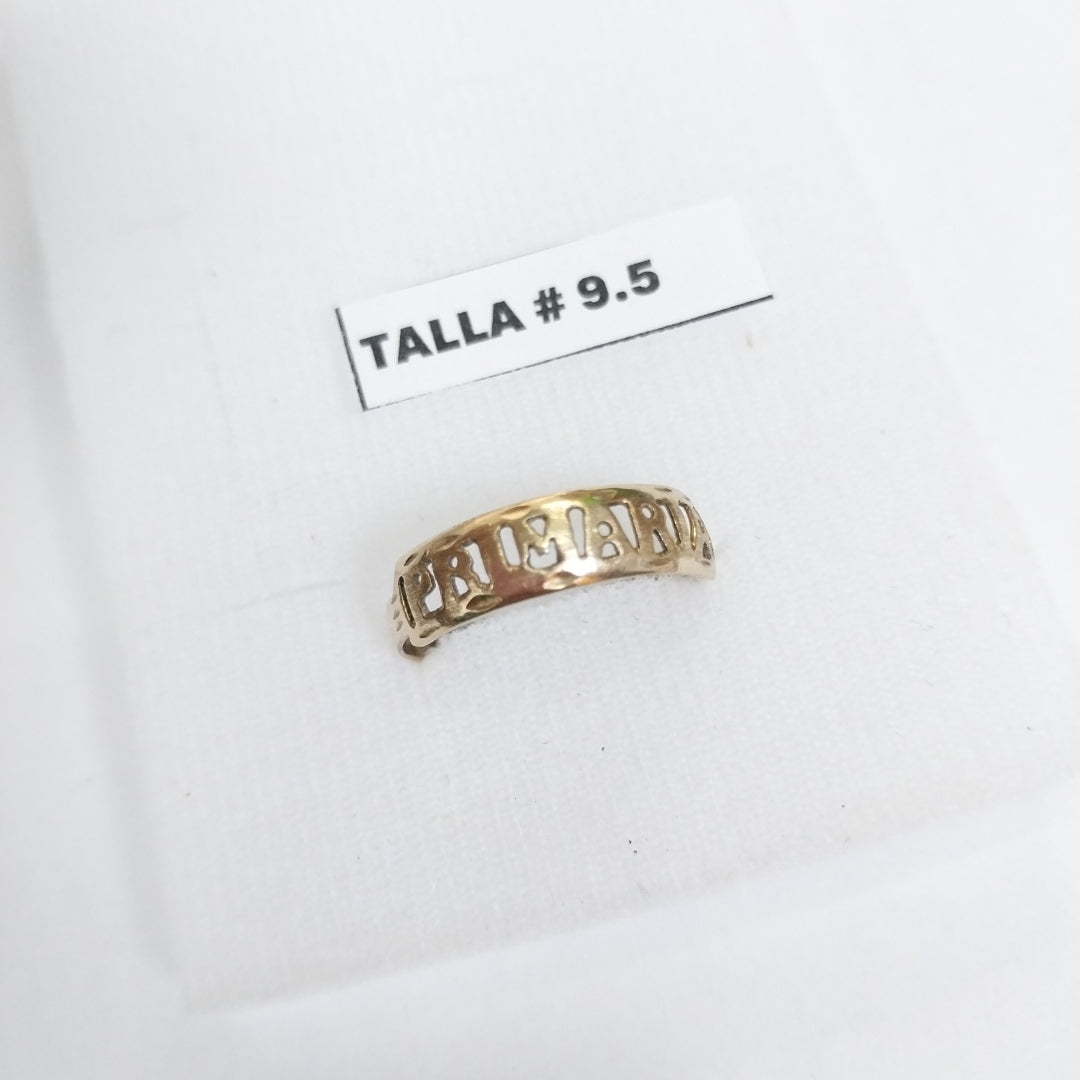 ANILLO DE GRADUACIÓN ORO 10 K 0.9 GRMS (SEMINUEVO)