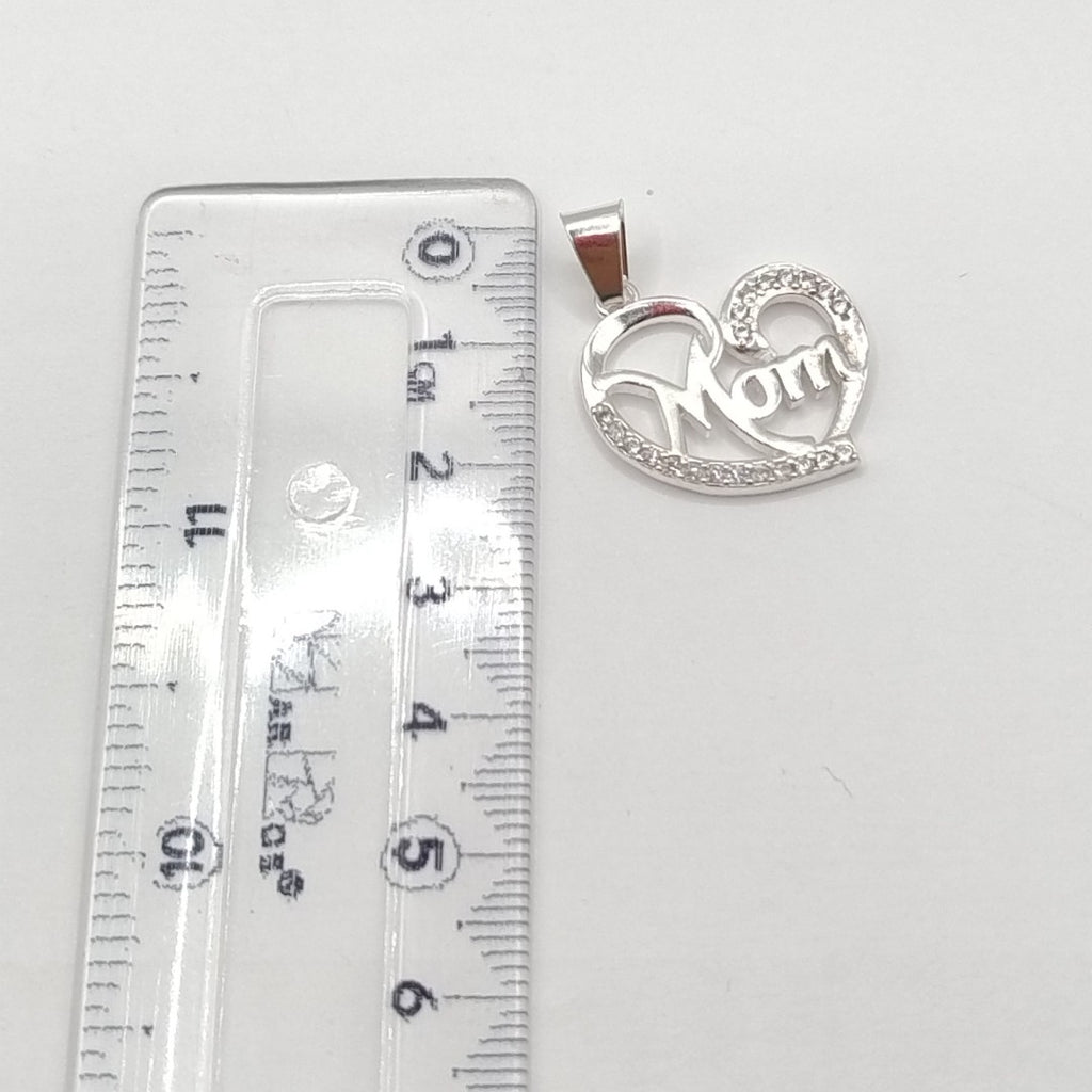 DIJE CORAZON C/CIRCONIAS PLATA .925 3.1 GR (NUEVO)