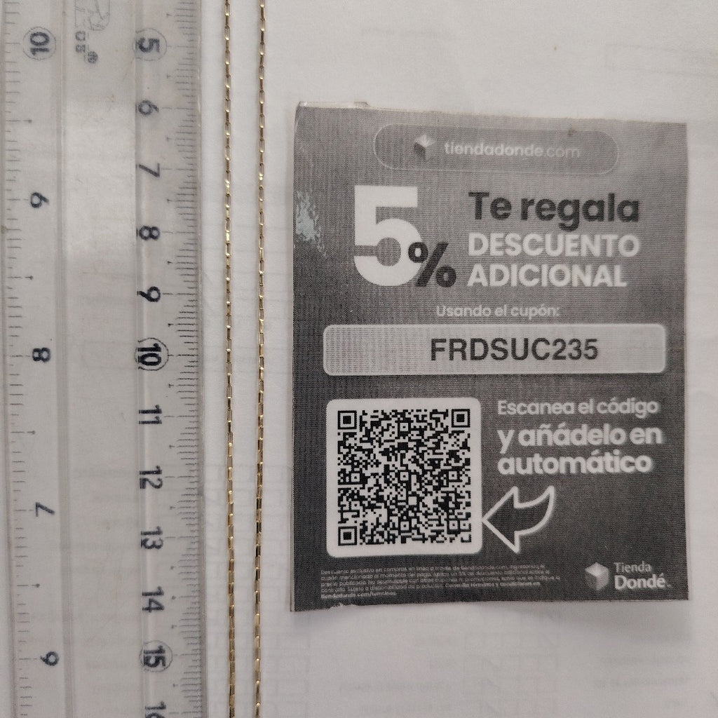 CADENA, DIJE ORO 10 K 1.3 GRMS (SEMINUEVO)