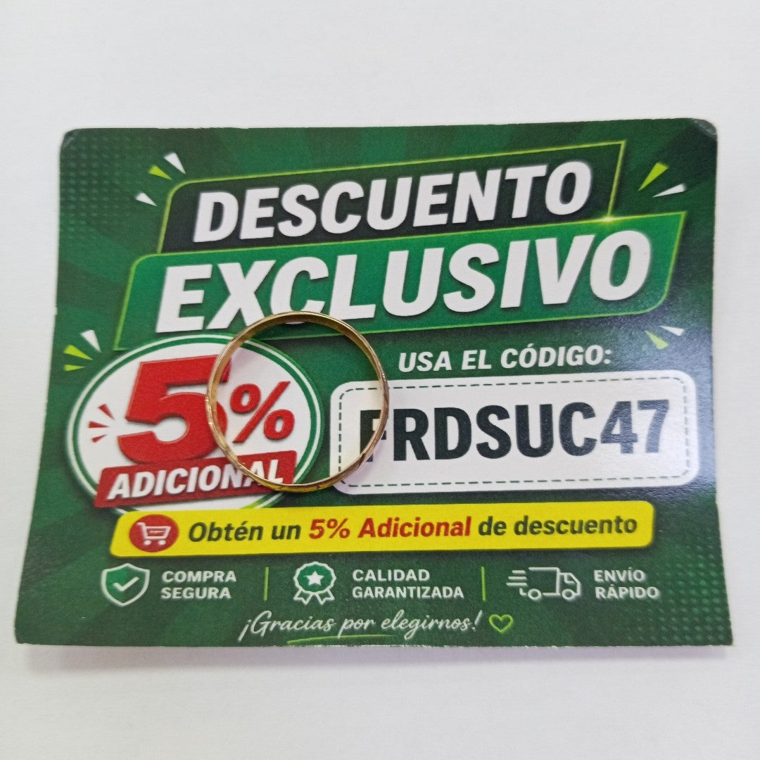 ARGOLLA ORO 8 K 1.4 GRMS (SEMINUEVO)