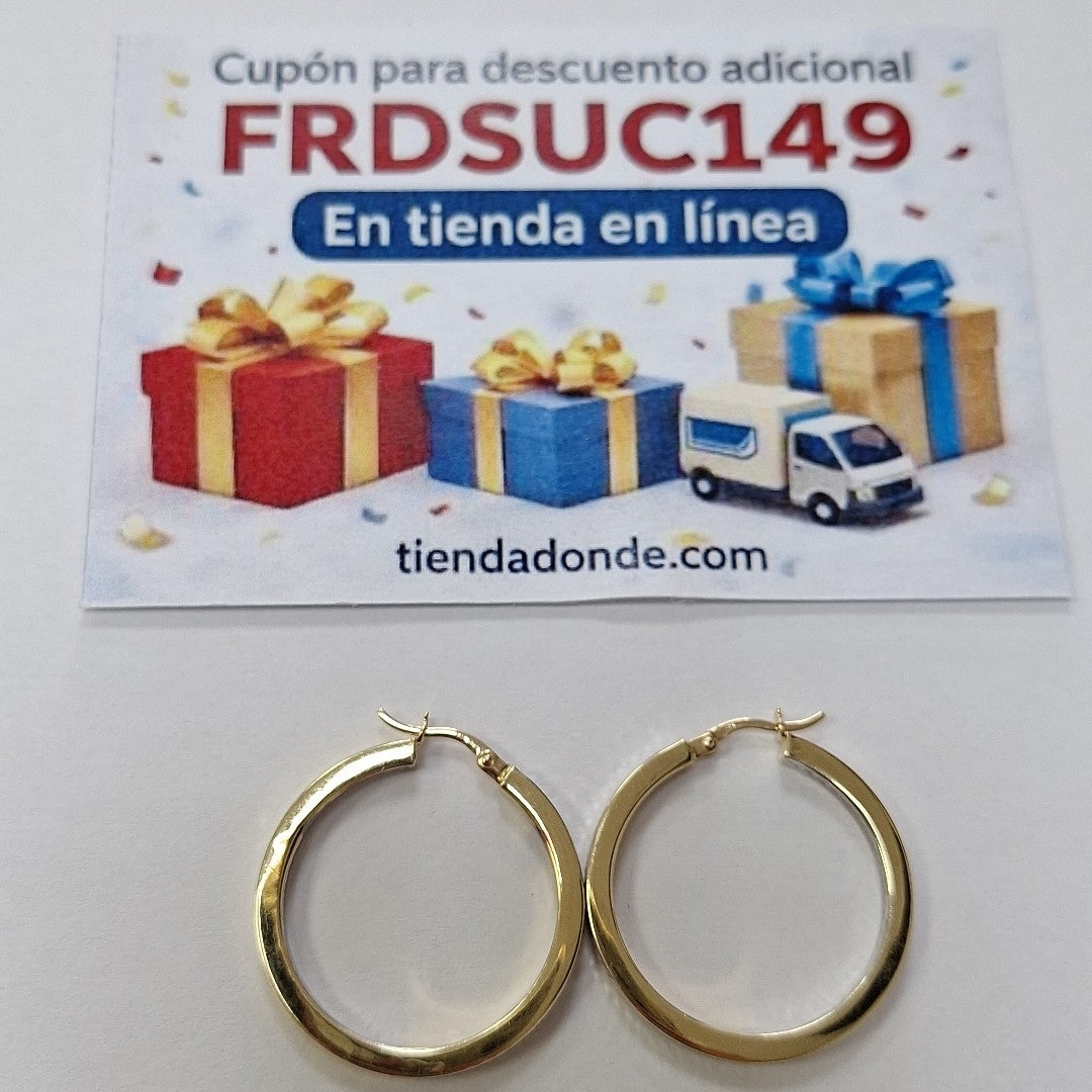 ARRACADAS PAR ORO 14 K 2,30 GRMS (SEMINUEVO)