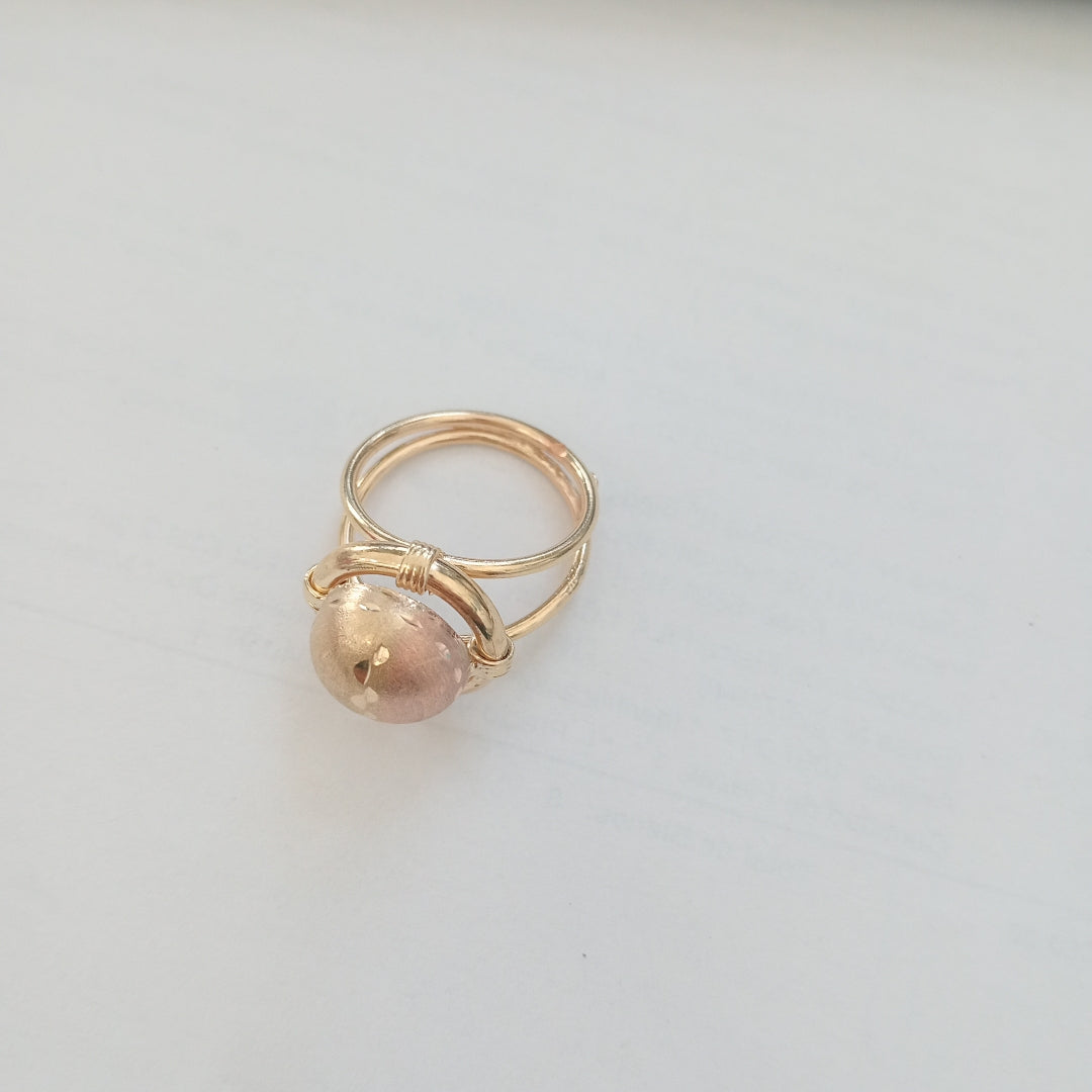 ANILLO ORO COMBINADO 10 K 2,90 GRMS (SEMINUEVO)