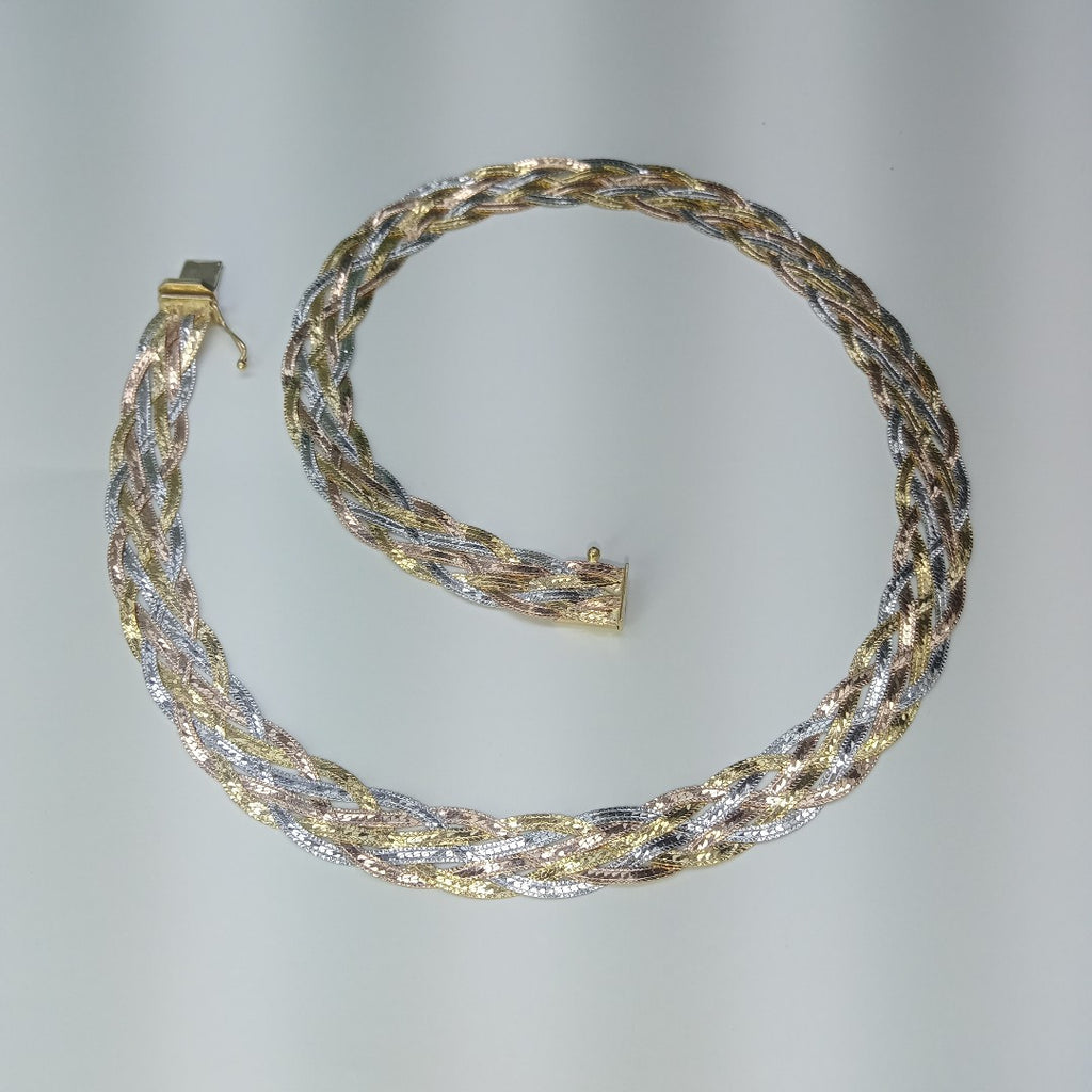 GARGANTILLA ORO COMBINADO 14 K 17.4 GRMS (SEMINUEVO)