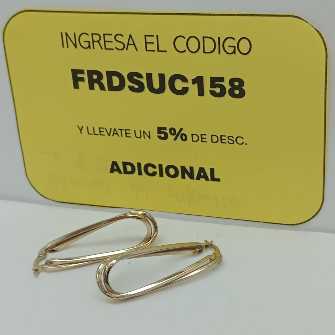 ARETES PAR ORO 10 K 2.3 GRMS (SEMINUEVO)