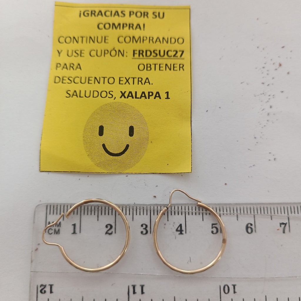 ARRACADAS PAR ORO 14 K 1,00 GRMS (SEMINUEVO)