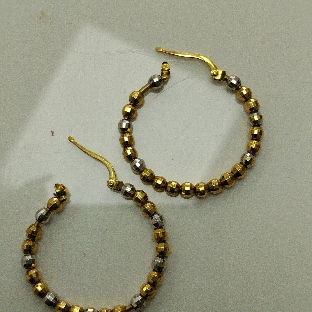 ARRACADAS PAR ORO,ORO BLANCO 14 K 4,90 GRMS (SEMINUEVO)