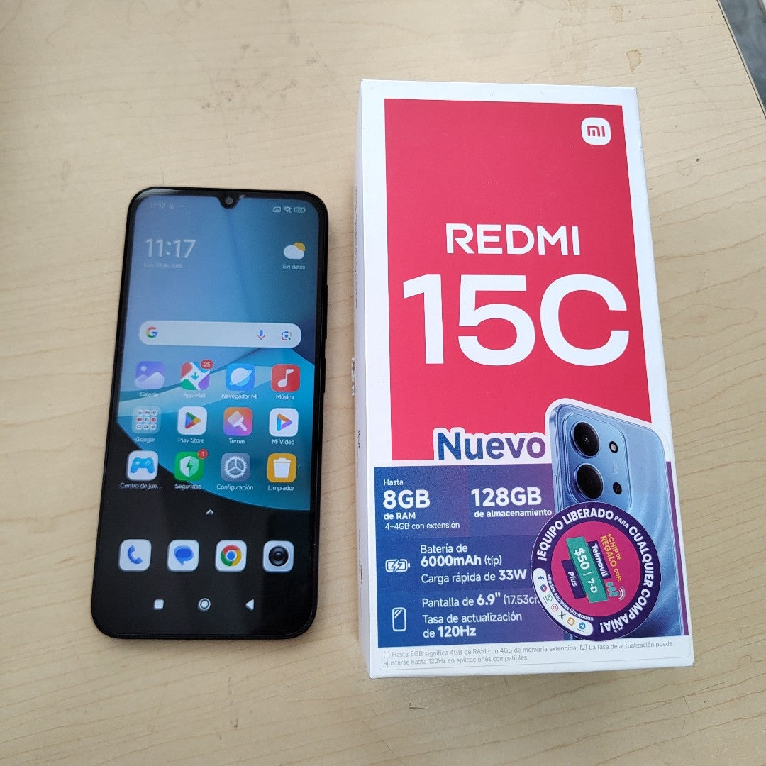 CELULAR XIAOMI REDMI 15C 25078RA3EL (2025) 128 GB 4 GB RAM (SEMINUEVO)