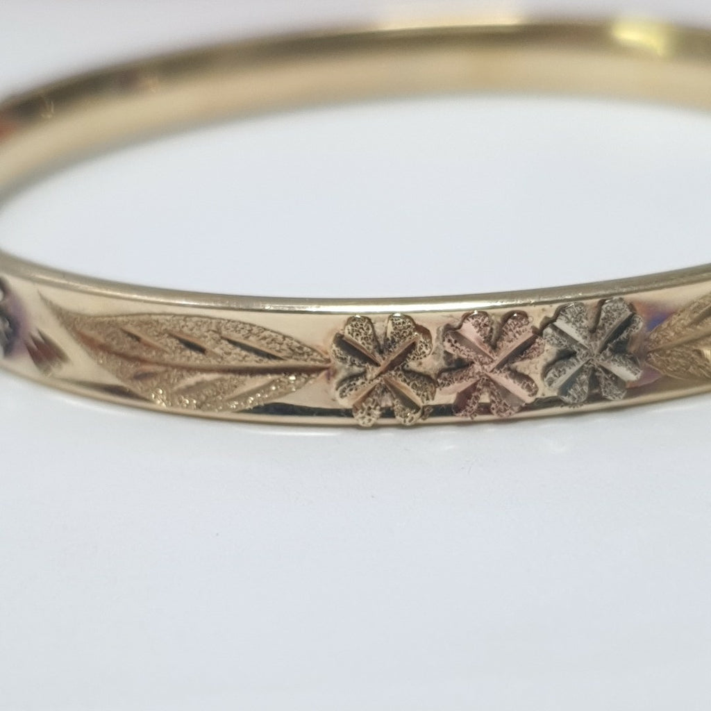 PULSERA RIGIDA ORO 14 K 9.3 GRMS (SEMINUEVO)