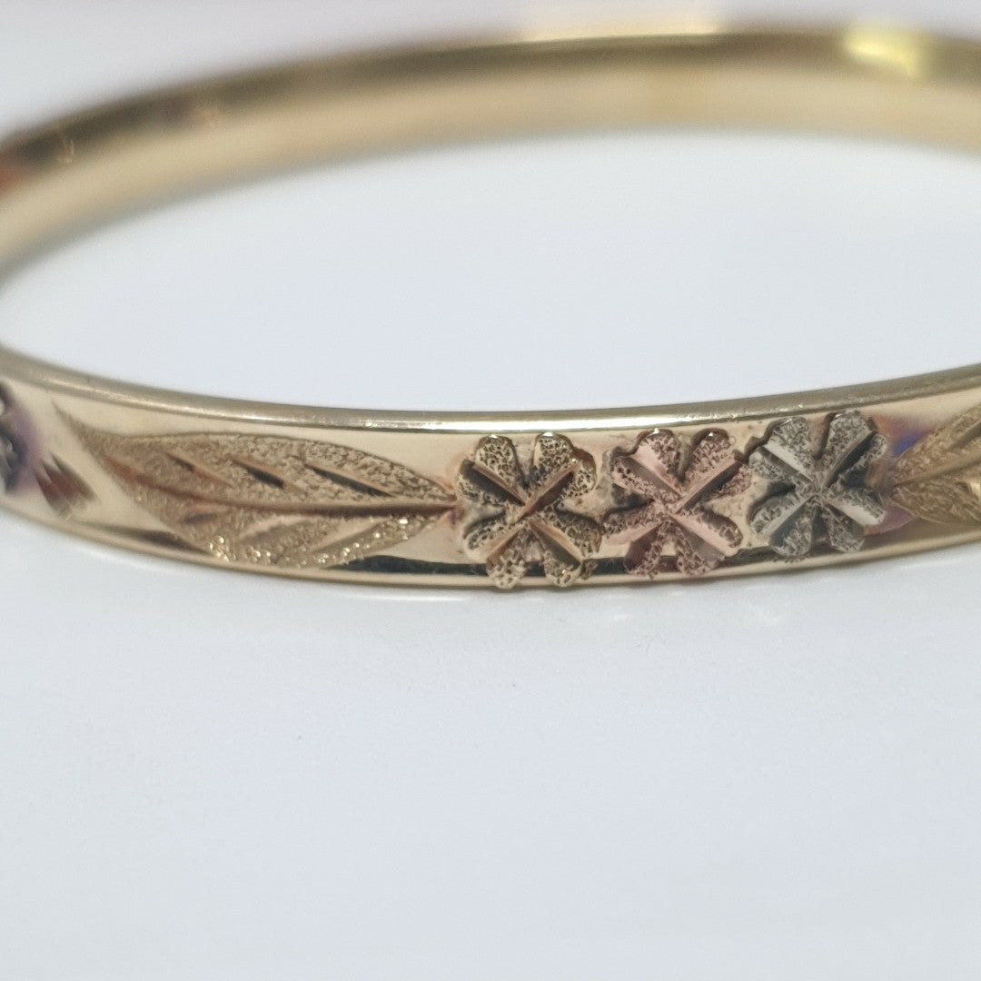 PULSERA RIGIDA ORO 14 K 9.3 GRMS (SEMINUEVO)