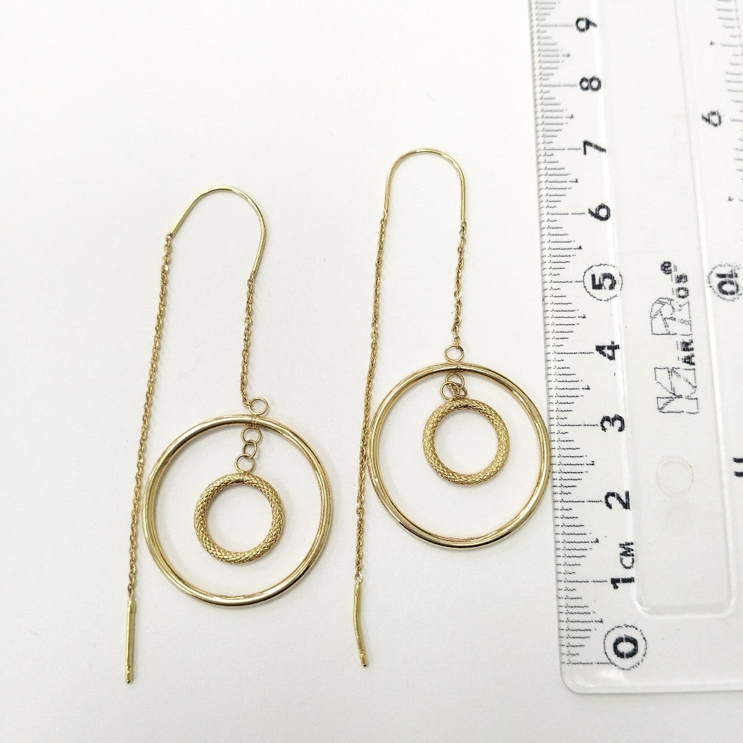 ARETES PAR ORO 14 K 2 GRMS (SEMINUEVO)