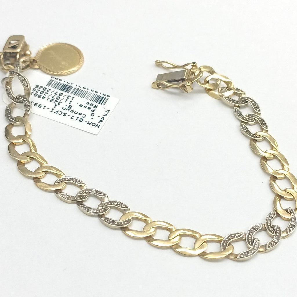 DIJE,PULSERA ORO,ORO BLANCO 18 K 13,10 GRMS (SEMINUEVO)
