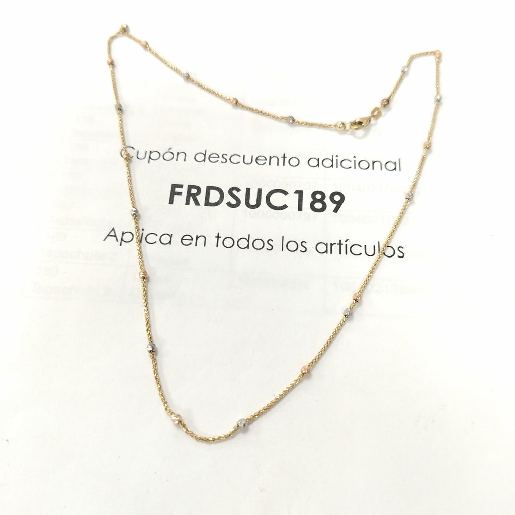 GARGANTILLA ORO COMBINADO 10 K 3,00 GRMS (SEMINUEVO)