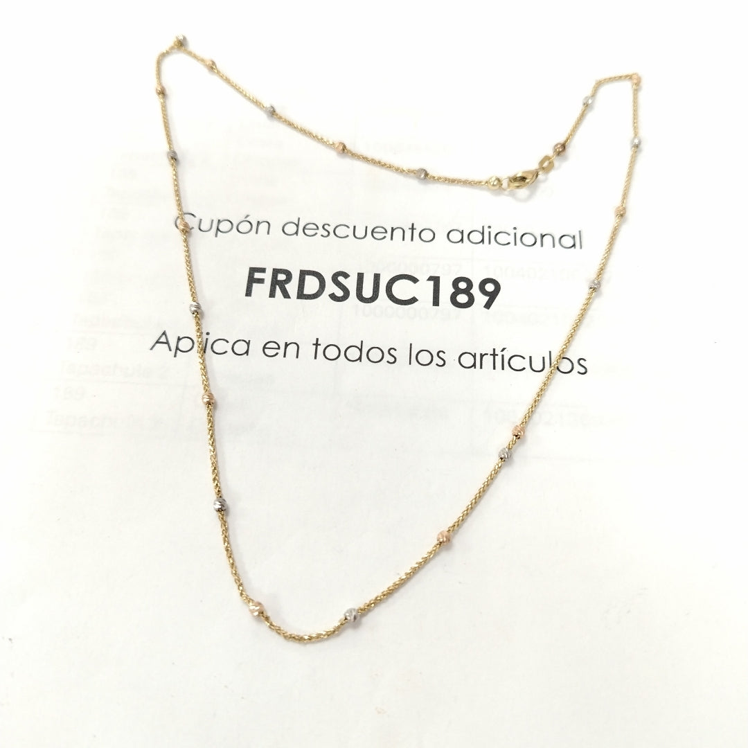 GARGANTILLA ORO COMBINADO 10 K 3,00 GRMS (SEMINUEVO)