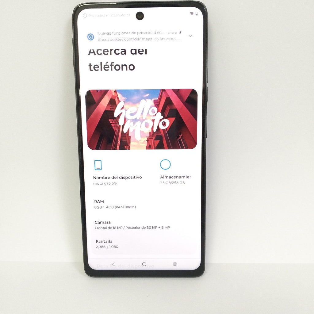 CELULAR MOTOROLA MOTO G75 5G XT2437-2 (2024) 256 GB 8 GB RAM (SEMINUEVO)