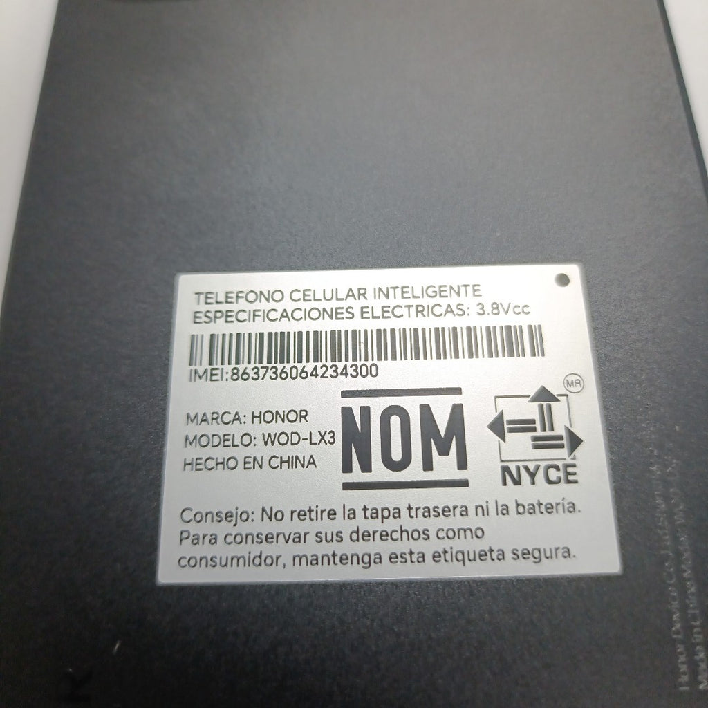 CELULAR HONOR X5 PLUS WOD-LX3 (2023) 128 GB 4 GB RAM (SEMINUEVO)