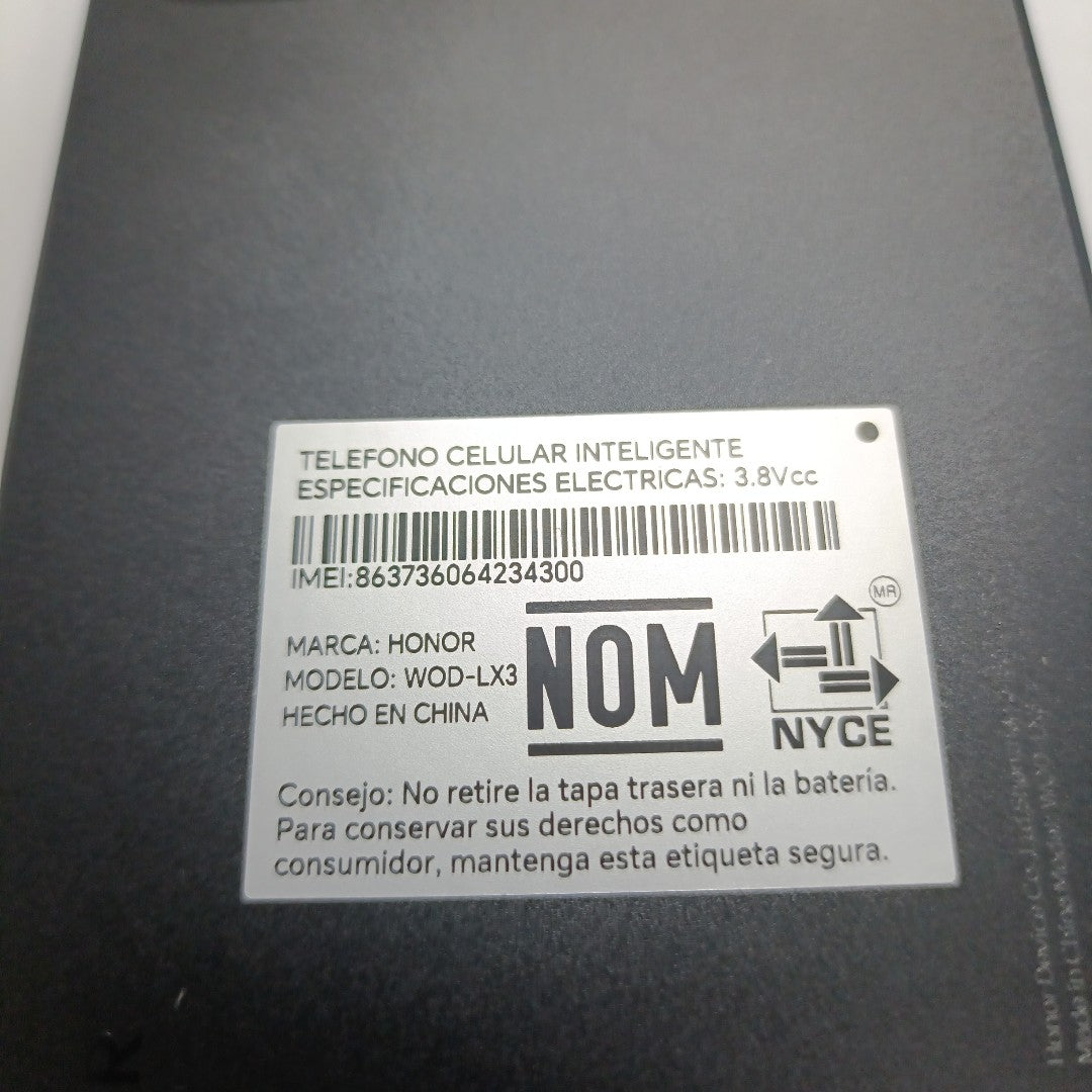 CELULAR HONOR X5 PLUS WOD-LX3 (2023) 128 GB 4 GB RAM (SEMINUEVO)