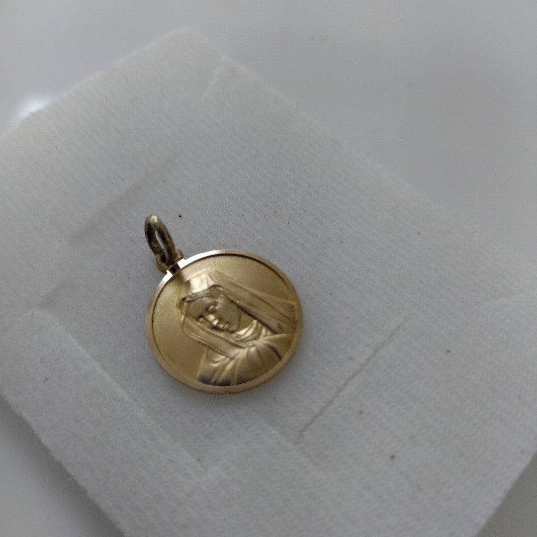DIJE, MEDALLA RELIGIOSA ORO 18 K 3.6 GRMS (SEMINUEVO)