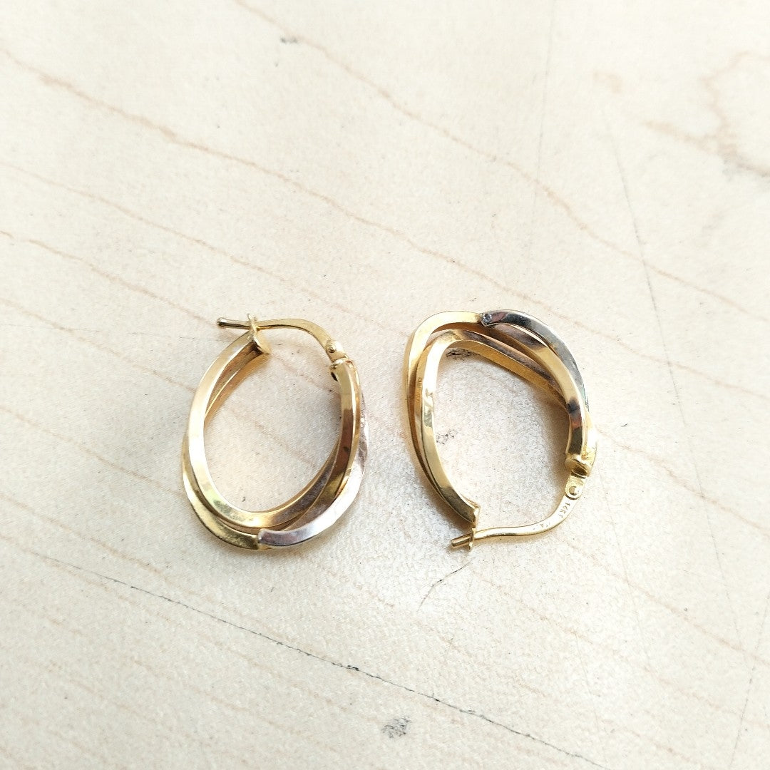 ARRACADAS PAR ORO 14 K 2,50 GRMS (SEMINUEVO)