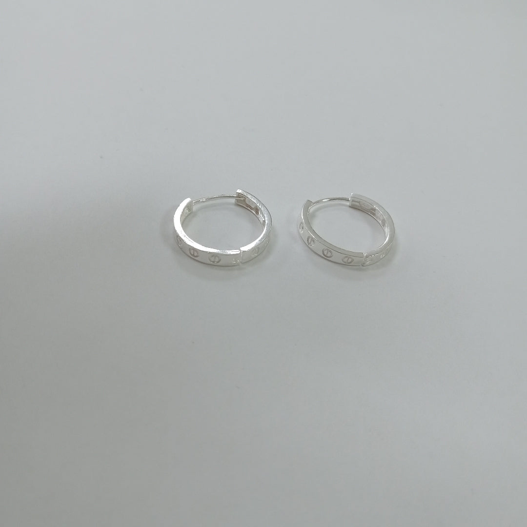 ARETES ARRACADAS FIG TORNILLOS PLATA .925 2.73 GR (NUEVO)