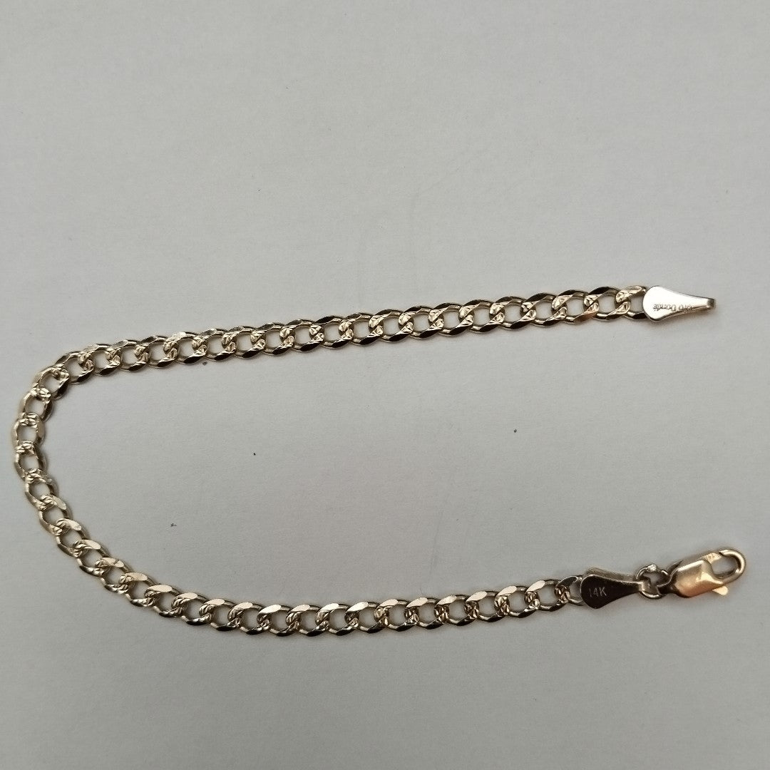 PULSERAS BARBADA ORO 14K 18 CM 4.6 GR (NUEVO)