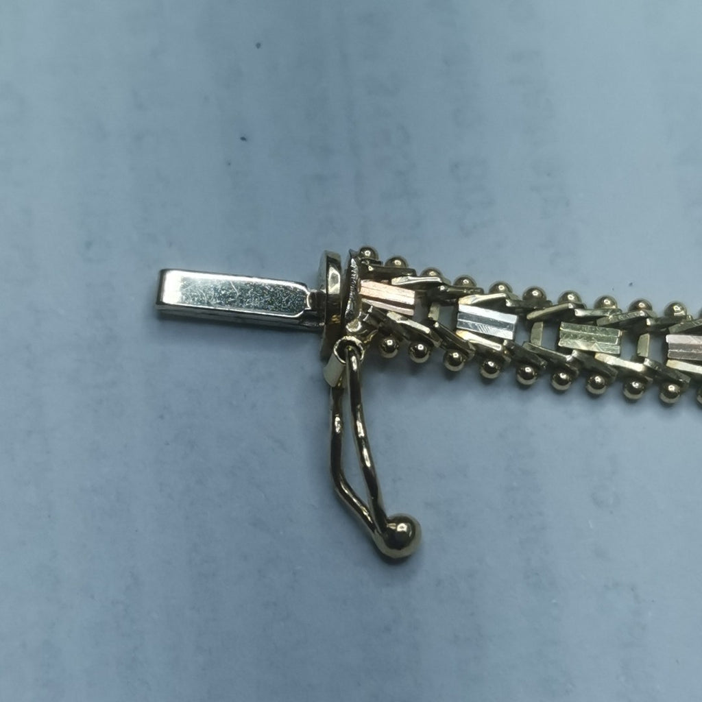 PULSERA ORO COMBINADO 14 K 9.1 GRMS (SEMINUEVO)