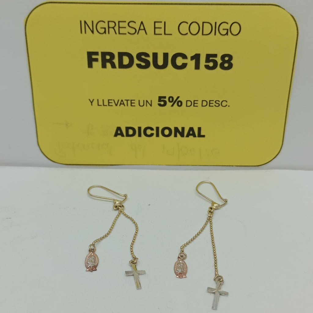 ARETES PAR ORO 14 K 1,80 GRMS (SEMINUEVO)