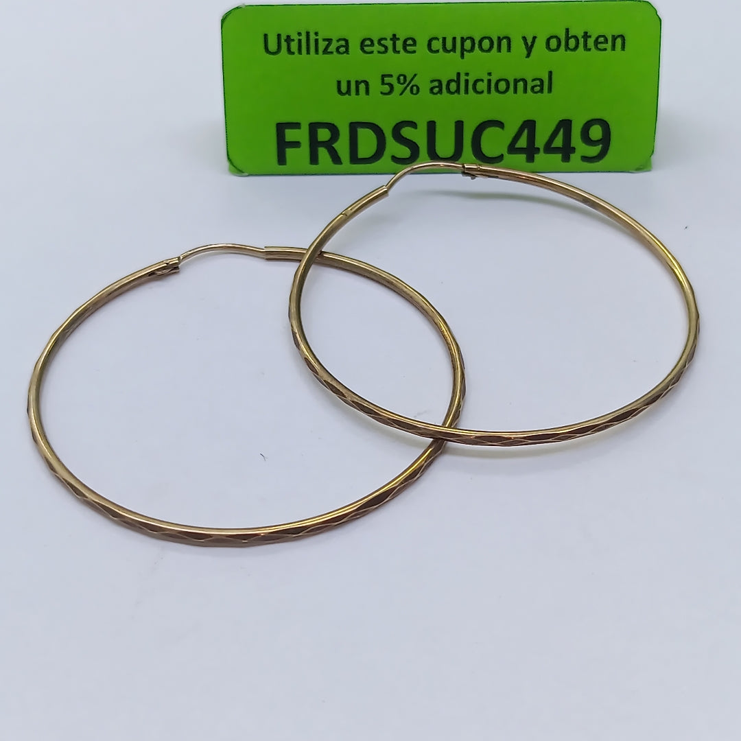 ARRACADAS PAR ORO 10 K 3.6 GRMS (SEMINUEVO)