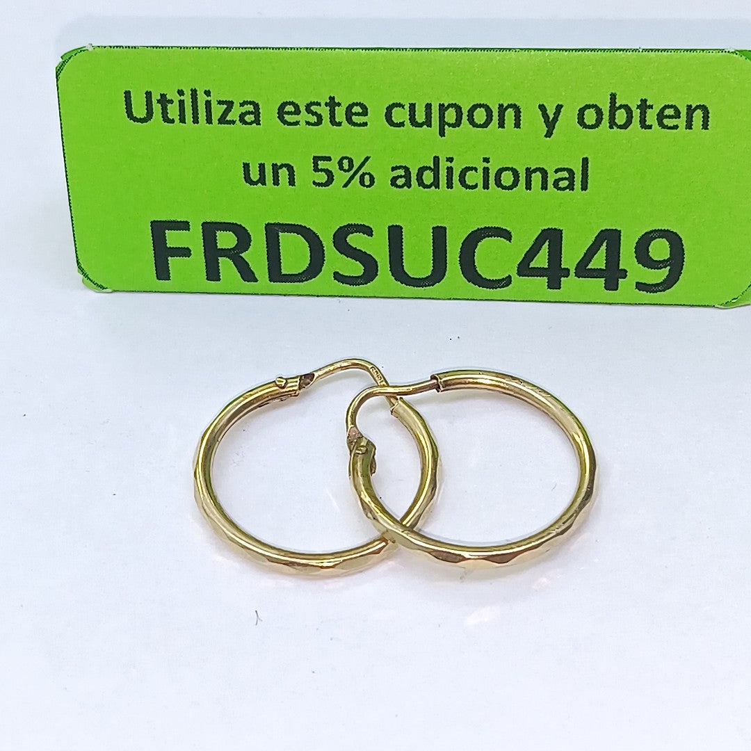 ARRACADAS PAR ORO 14 K 1.5 GRMS (SEMINUEVO)