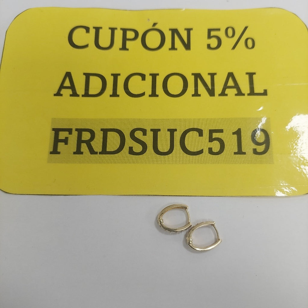 ARRACADAS PAR ORO 14 K 1.1 GRMS (SEMINUEVO)
