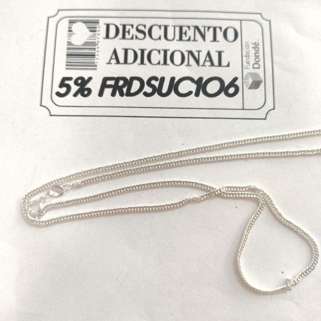 CADENA BARBADA PLATA .925 50 CM 4.22 GR (NUEVO)