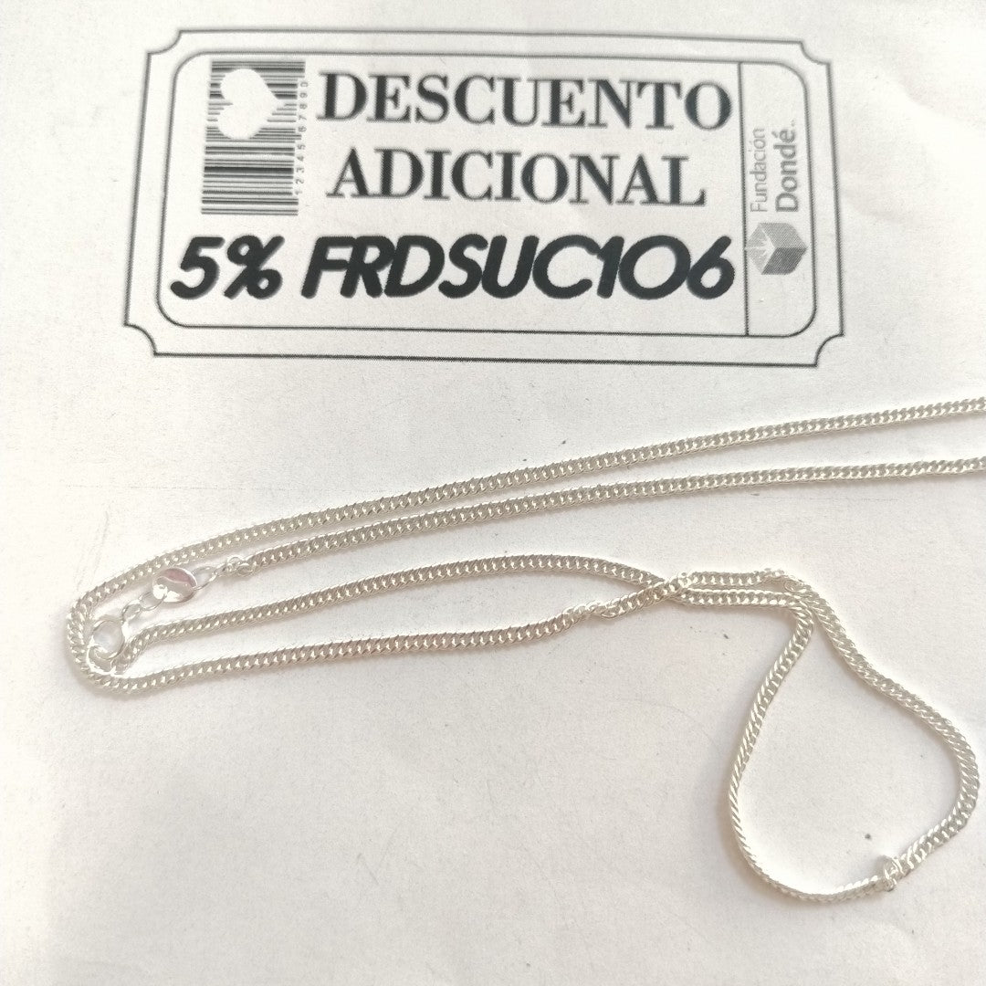 CADENA BARBADA PLATA .925 50 CM 4.22 GR (NUEVO)
