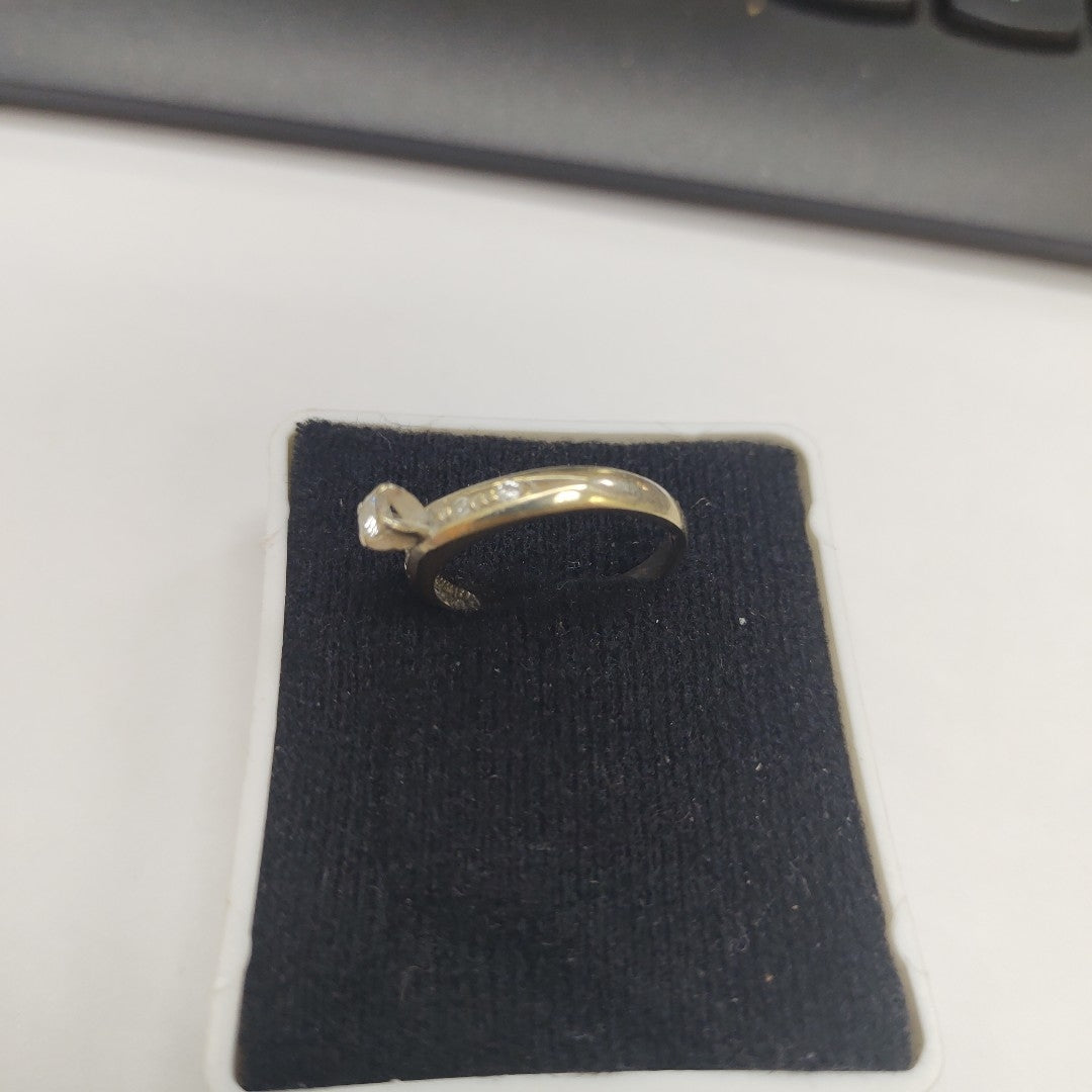 ANILLITO,SOLITARIO ORO 10 K 2,50 GRMS (SEMINUEVO)