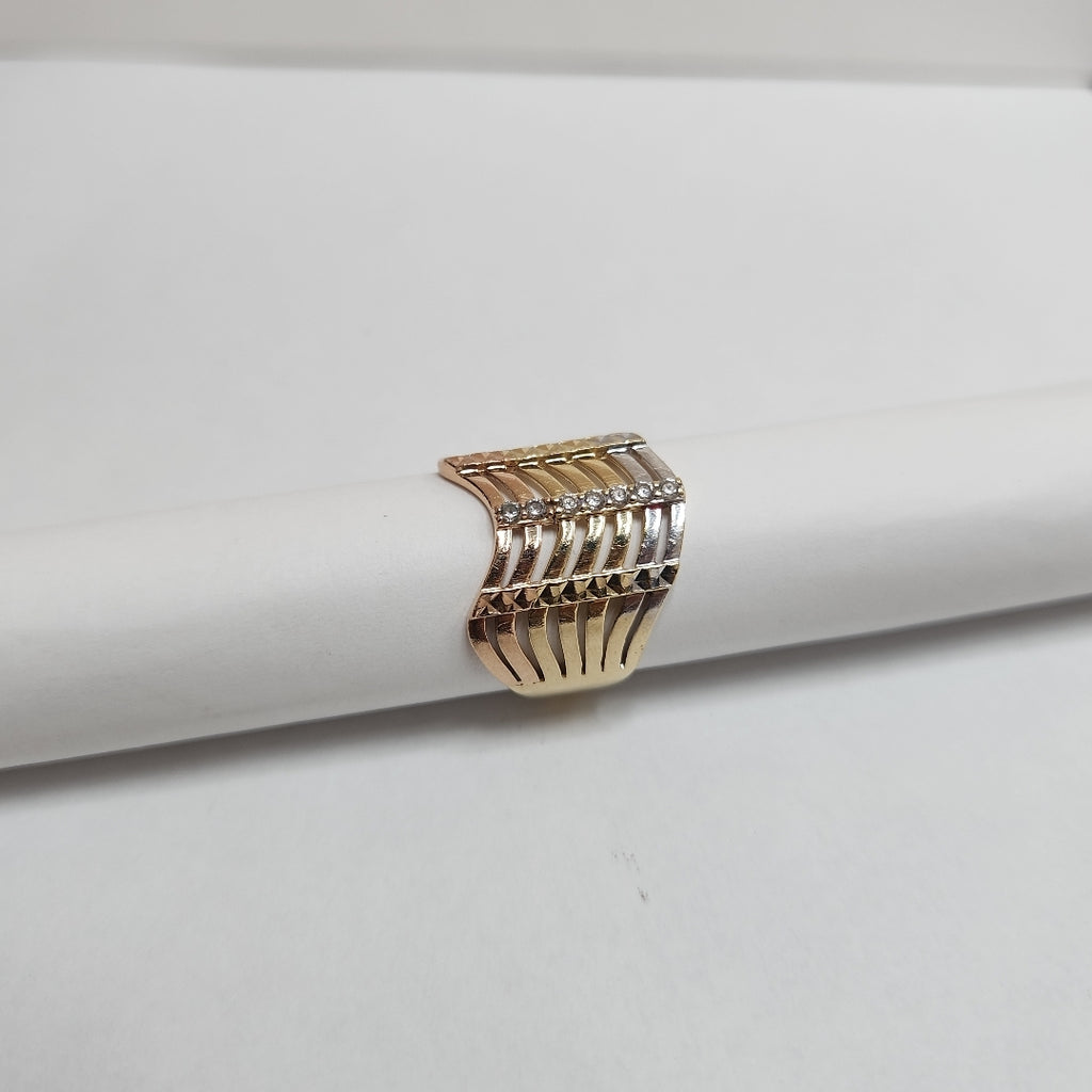 ANILLO ORO, ORO COMBINADO 14 K 4 GRMS (SEMINUEVO)