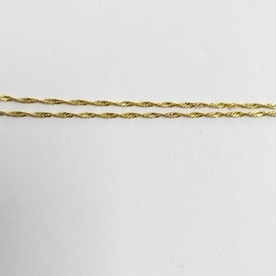 CADENA,MEDALLA RELIGIOSA ORO 10 K 1,30 GRMS (SEMINUEVO)