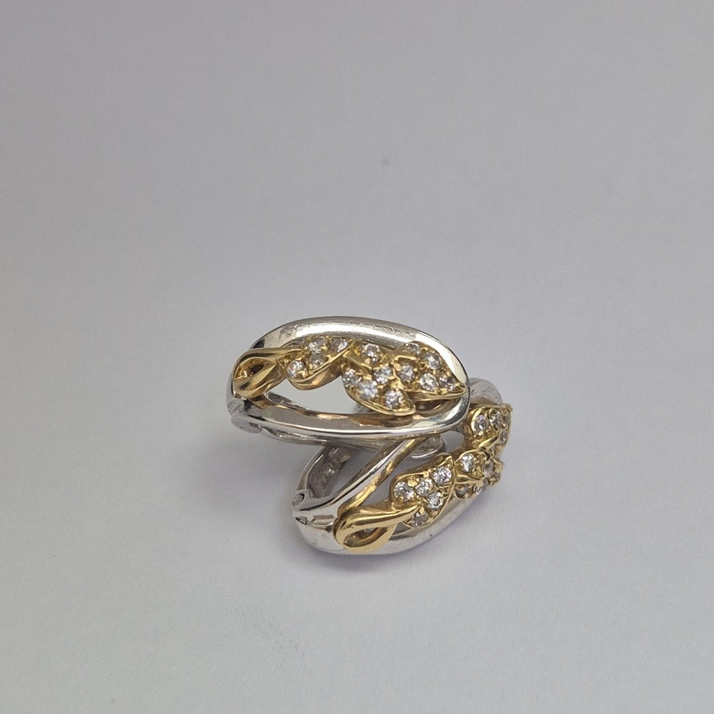 ARETES PAR ORO,ORO BLANCO 14 K 4,60 GRMS (SEMINUEVO)