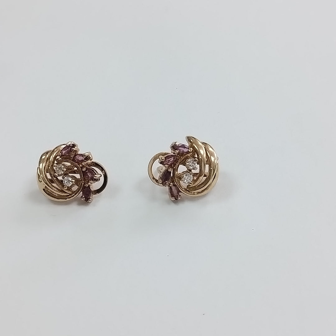 ARETES PAR ORO 14 K 6,10 GRMS (SEMINUEVO)