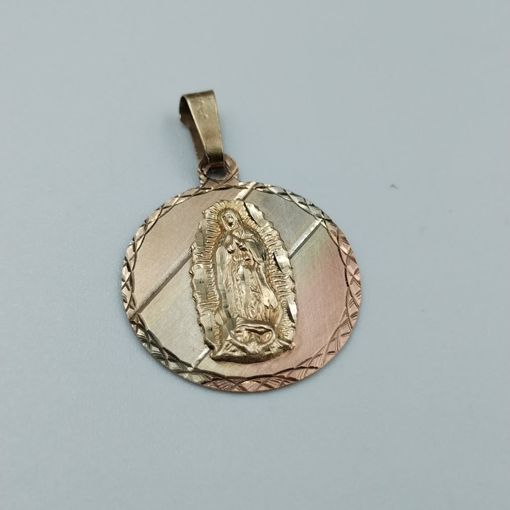 DIJE, MEDALLA RELIGIOSA ORO COMBINADO 10 K 2 GRMS (SEMINUEVO)
