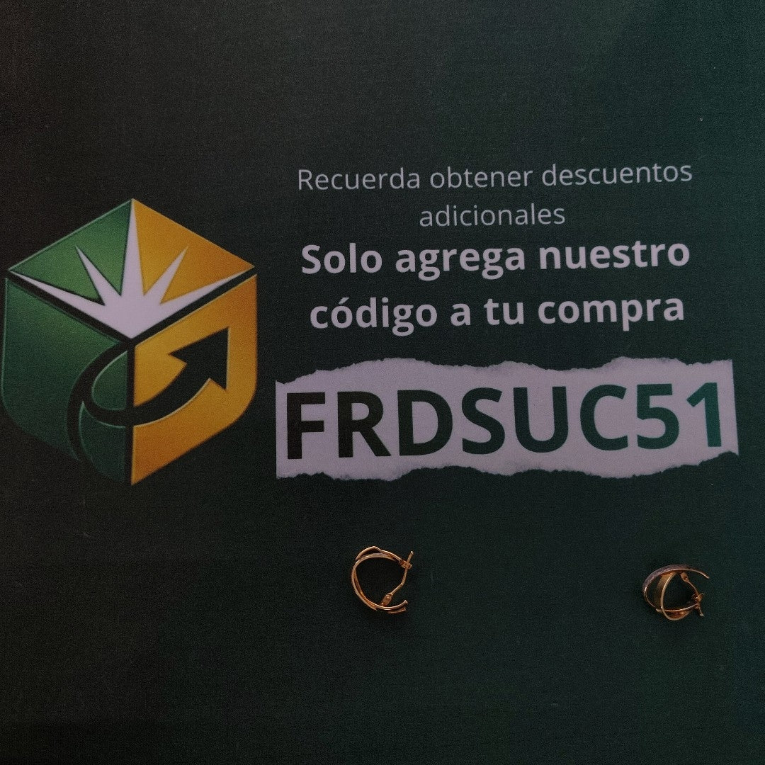 ARRACADAS PAR ORO 14 K 1.5 GRMS (SEMINUEVO)