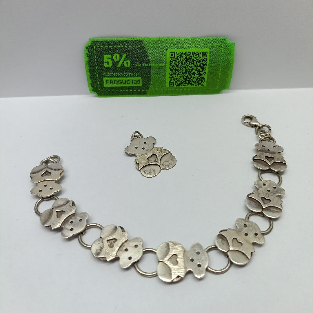 DIJE,PULSERA PLATA 15,30 GRMS (SEMINUEVO)