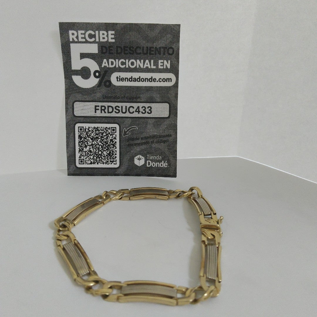 PULSERA ORO, ORO COMBINADO 14 K 23 GRMS (SEMINUEVO)